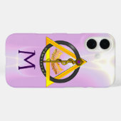 アスクレピウス歯科モノグラムの歯科棒 Case-Mate iPhoneケース (裏面 (横))