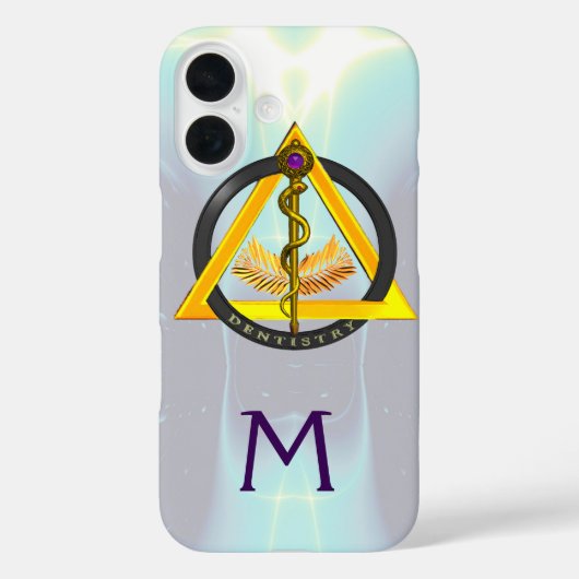 アスクレピウス歯科モノグラムの歯科棒 Case-Mate iPhoneケース (裏面)