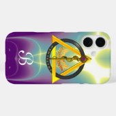 アスクレピウス歯科モノグラムの歯科棒 Case-Mate iPhoneケース (裏面 (横))