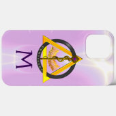 アスクレピウス歯科モノグラムの歯科棒 Case-Mate iPhoneケース (裏面 (横))