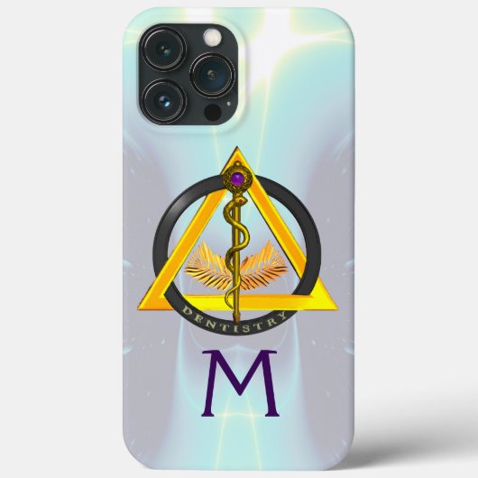 アスクレピウス歯科歯科モノグラムケースMのロッド Case-Mate iPhoneケース (裏面)