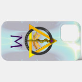 アスクレピウス歯科歯科モノグラムケースMのロッド Case-Mate iPhoneケース (裏面 (横))