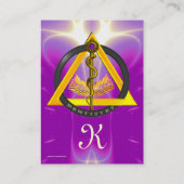 アスクレピウス歯科歯科真珠モノグラムのロッド 名刺 (裏面)