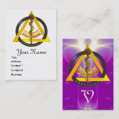 アスクレピウス歯科歯科金ゴールドモノグラムのロッド 名刺 (正面/裏面)