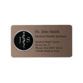 アスクレピウス銀製医院の上品な高貴なロッド ラベル (正面)