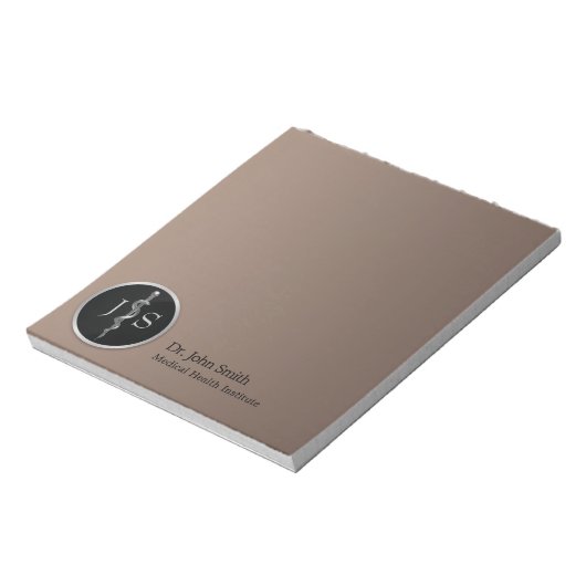 アスクレピオスの医療用シルバーの上品な高貴なロッド ノートパッド (回転)