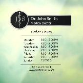 アスクレピオスの杖 オープニングアワーズ クラシックで高貴なデザイン ウィンドウサイン (シート3)