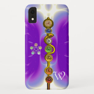 アスクレピオスの杖 7つのチャクラ,ヨガ,スピリチュアルエネルギー iPhone XRケース