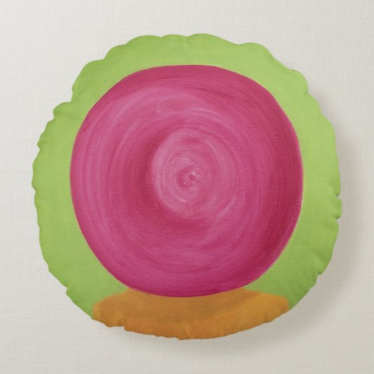 アスコットの帽子 ラウンドクッション (正面)