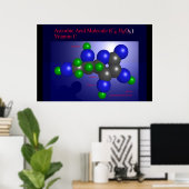 アスコルビン酸分子(プリント) ポスター (ホームオフィス)