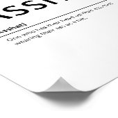 アスシャット辞書の定義おもしろい引用文アートプリント ポスター (角)