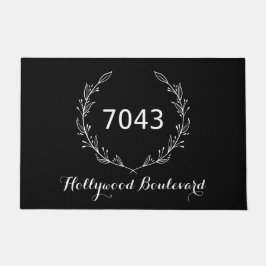 アスタイリッシュドレス付き黒前面ドアマット |大 ドアマット