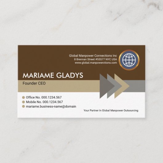 アスタイリッシュロモダンワストライプド創業者CEO 名刺 (正面)