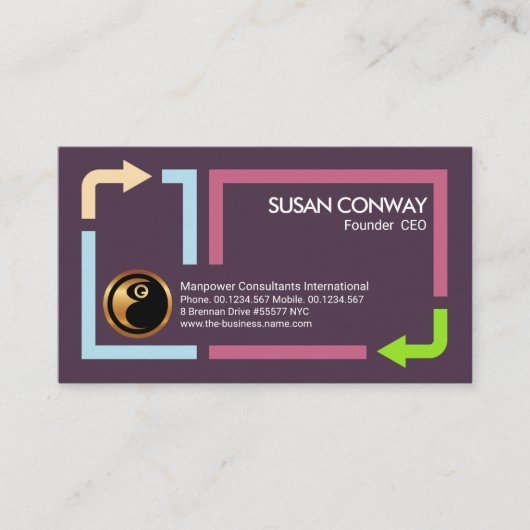 アスタイリッシュロ縁どーフレームマンパワー 名刺 (正面)