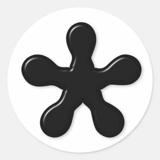 アスタリスクのシール ラウンドシール (正面)