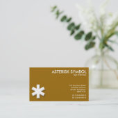 アスタリスク記号 – 茶色(996600) 名刺 (スタンド正面)