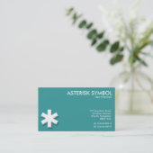 アスタリスク – 濃いターコイズ(339999) 名刺 (スタンド正面)