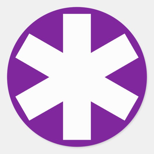 アスタリスク – 紫 ラウンドシール (正面)