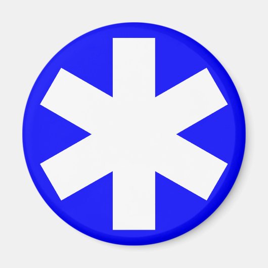 アスタリスク – 青 マグネット (正面)