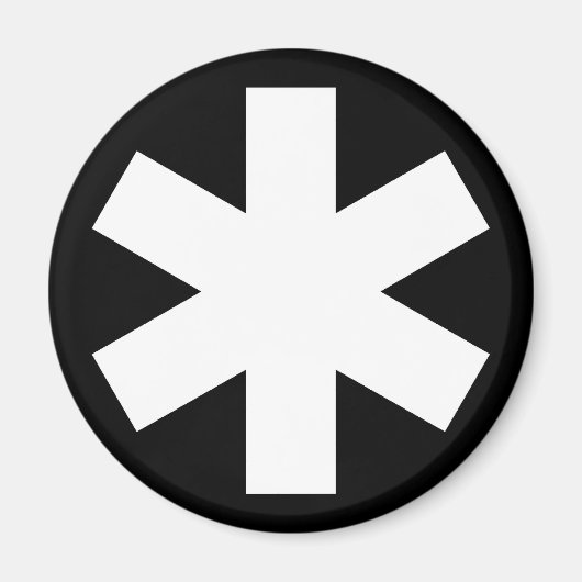 アスタリスク – 黒 マグネット (正面)