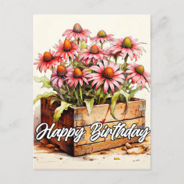 アスターかわいらしの植え花 ポストカード
