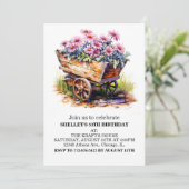 アスターかわいらしフラワーズバースデーパーティ招待状 招待状 (スタンド正面)