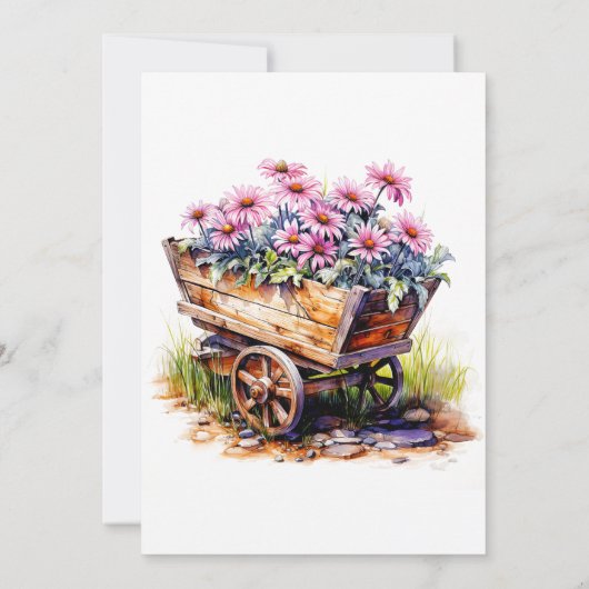 アスターかわいらしフラワーズバースデーパーティ招待状 招待状 (裏面)