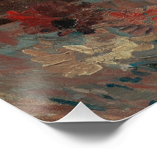 アスターとグラディ中国のオーリのファンゴッホ付き花瓶 ポスター (コーナー)