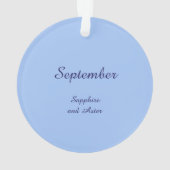 アスターの美しい9月の妖精 オーナメント (裏面)