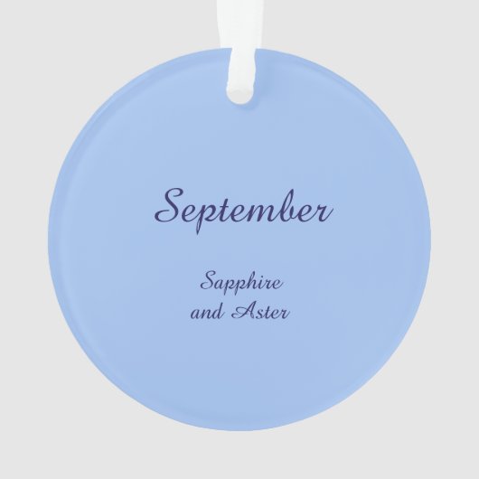 アスターの美しい9月の妖精 オーナメント (裏面)