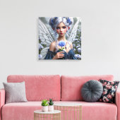 アスターの美しい9月の妖精 キャンバスプリント (インサイチュ (リビング))