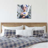 アスターの美しい9月の妖精 キャンバスプリント (インサイチュ (寝室))