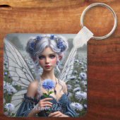 アスターの美しい9月の妖精 キーホルダー (裏面)
