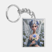 アスターの美しい9月の妖精 キーホルダー (正面左)