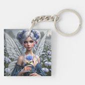 アスターの美しい9月の妖精 キーホルダー (裏面)