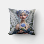 アスターの美しい9月の妖精 クッション (正面)