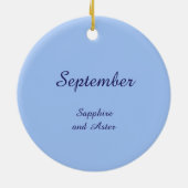 アスターの美しい9月の妖精 セラミックオーナメント (裏面)