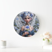 アスターの美しい9月の妖精 ラージ壁時計 (ホーム)