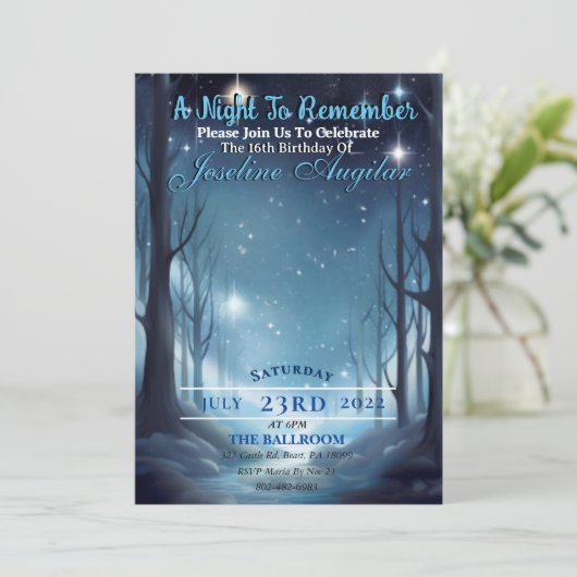 アスターリーナイトスウィート16招待状 招待状 (スタンド正面)