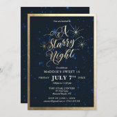アスターリーナイトスウィート16誕生日 招待状 (正面/裏面)