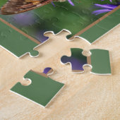 アスター絵を描フラワー抽象芸術上のレディーバタフライ ジグソーパズル (側面)