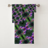 アスター絵を描フラワー抽象芸術上のレディーバタフライ バスタオルセット (インサイチュ)