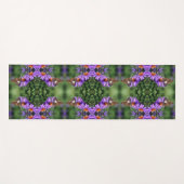 アスター絵を描フラワー抽象芸術上のレディーバタフライ ヨガマット (正面(横))