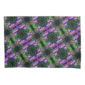 アスター絵を描フラワー抽象芸術上のレディーバタフライ 枕カバー (正面)