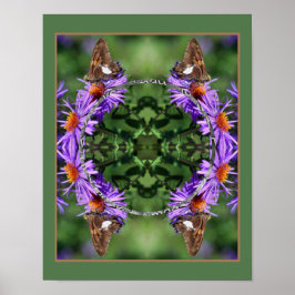 アスター花枠にフォトバタフライを作成する ポスター