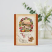 アスター、コルヌコピア&トルコ感謝祭 シーズンポストカード (スタンド正面)