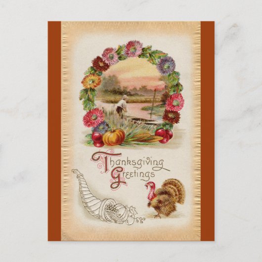 アスター、コルヌコピア&トルコ感謝祭 シーズンポストカード (正面)