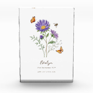 アスター 誕生月の花 フォトブロック