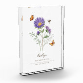アスター 誕生月の花 フォトブロック (左)