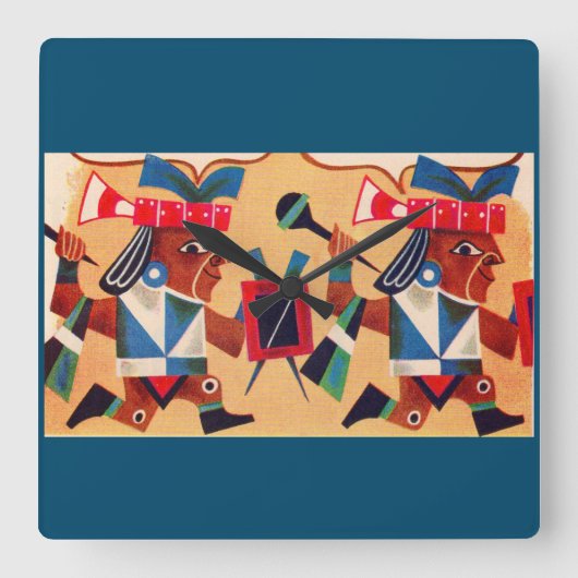 アステアステカカ スクエア壁時計 (正面)